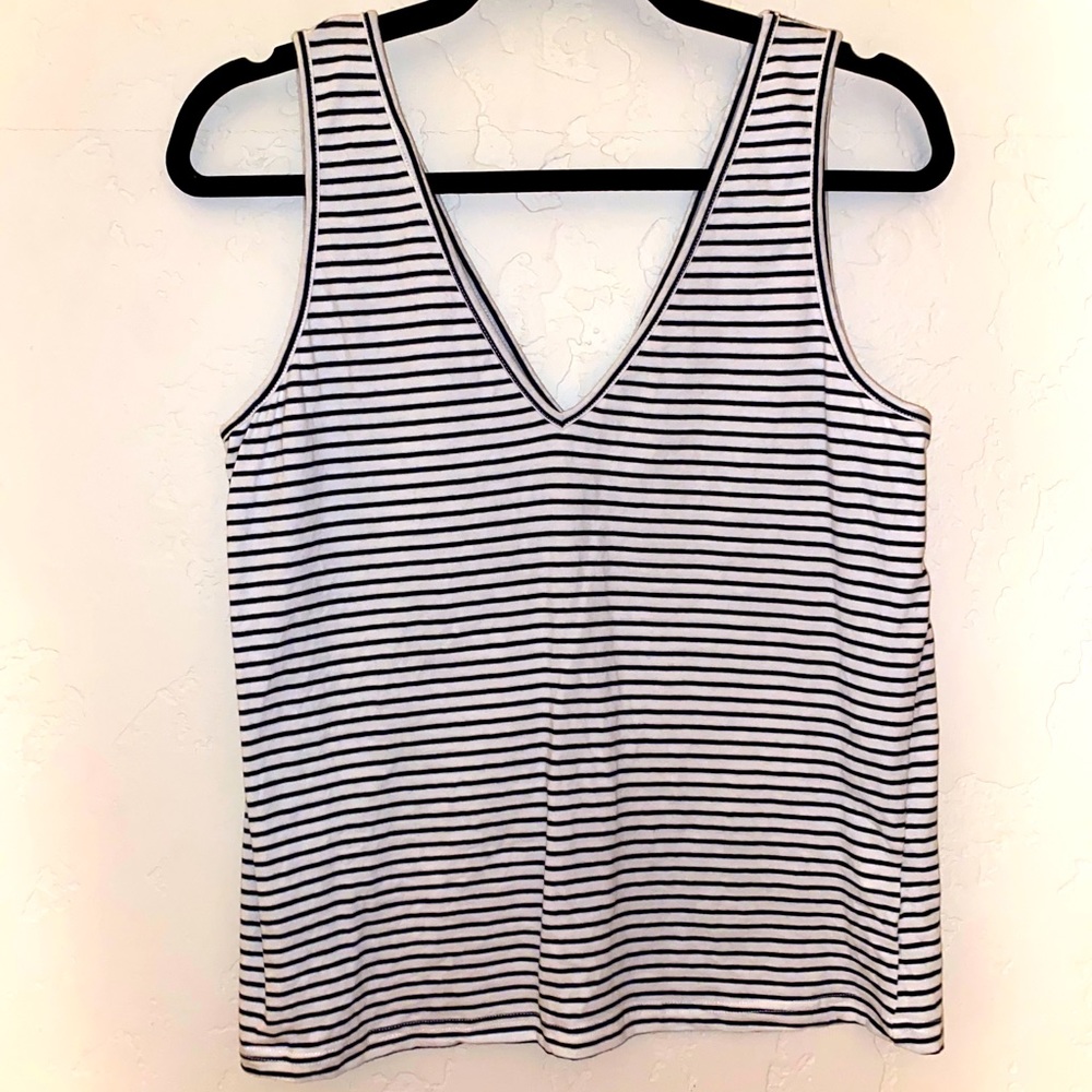 Black and White Striped Tank Top